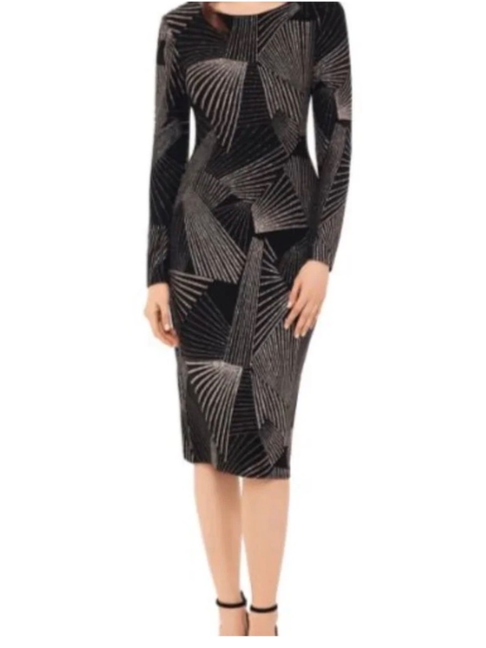 Glitter Knee-Length Cocktail And Party Dress